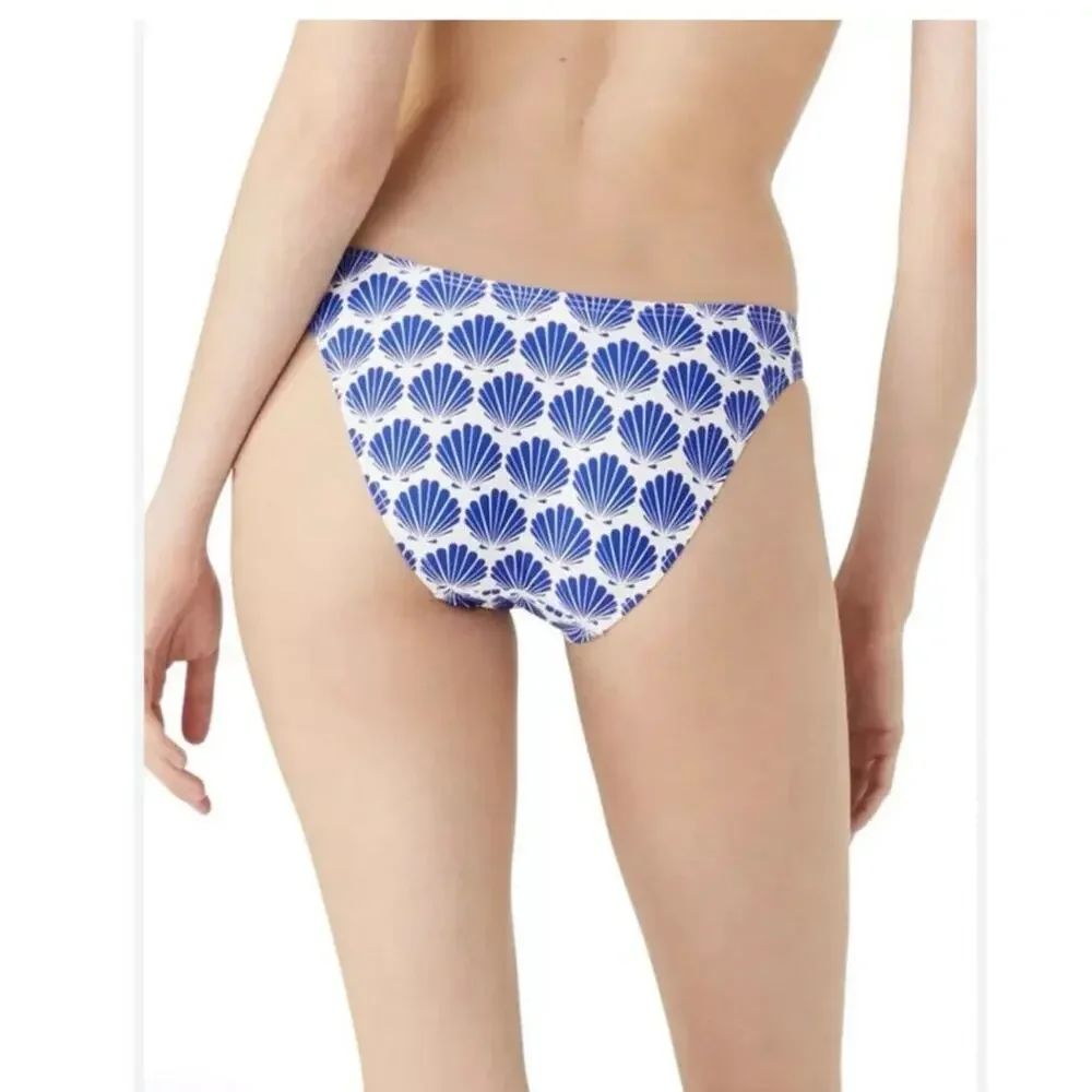 Kate Spade‎ New York Blue White Seashell Print Hipster Bikini Bottom S7B422S